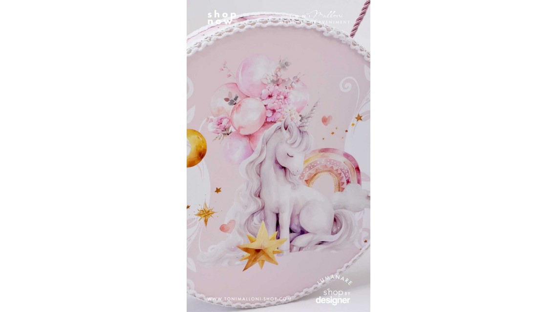 Trusou cu unicorni roz si broderie personalizata Golden Unicorns 2024 6